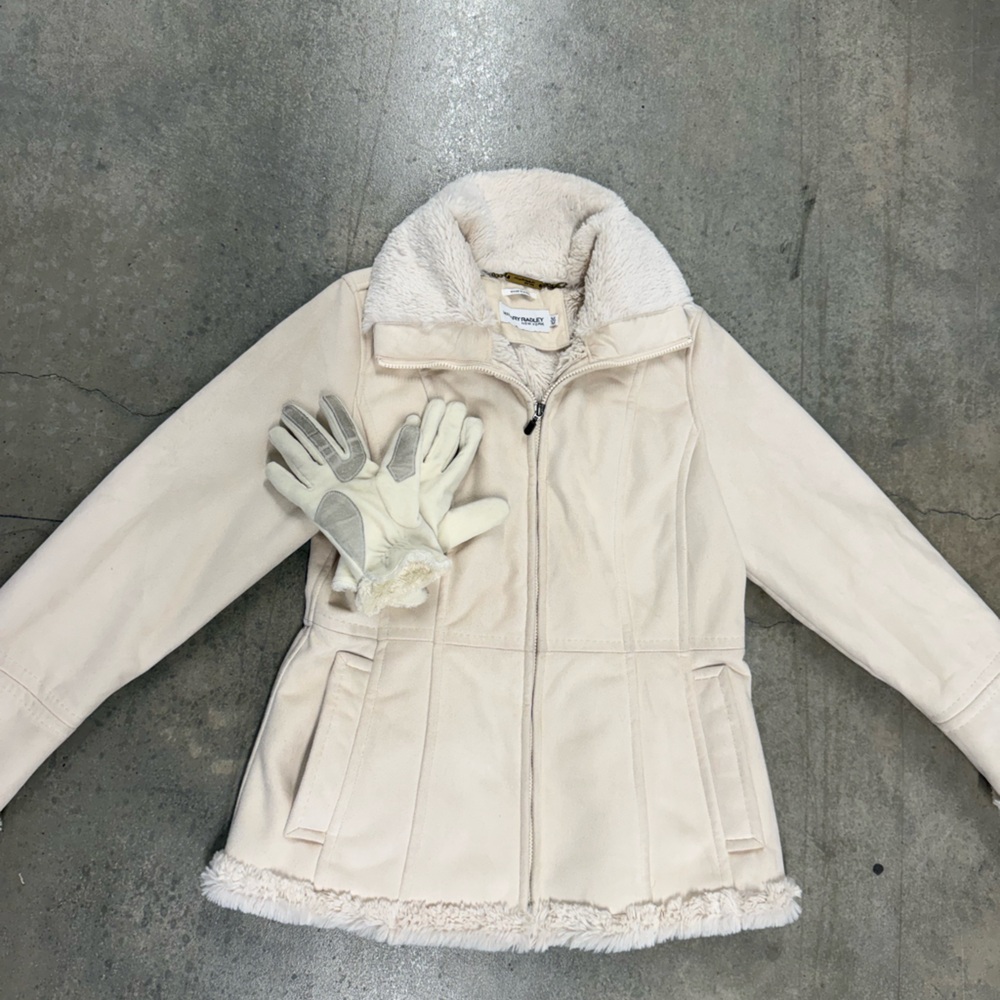 Weatherproof Cream Teddy Jacket with Faux Fur - Picture 2 of 4